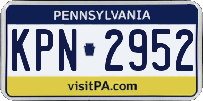 PA license plate KPN2952