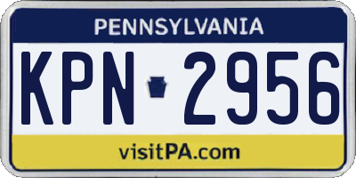 PA license plate KPN2956
