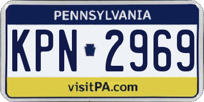 PA license plate KPN2969