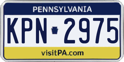 PA license plate KPN2975