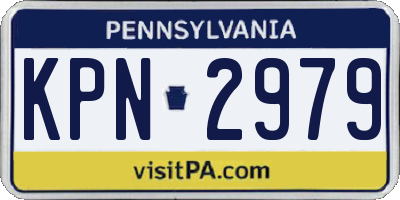 PA license plate KPN2979