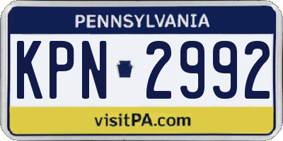 PA license plate KPN2992