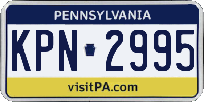 PA license plate KPN2995