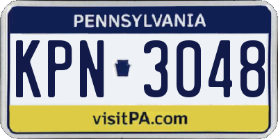 PA license plate KPN3048