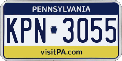 PA license plate KPN3055