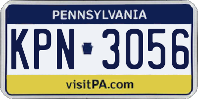 PA license plate KPN3056