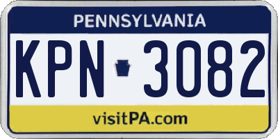 PA license plate KPN3082