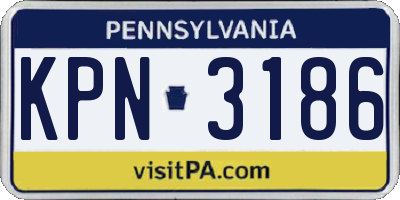 PA license plate KPN3186