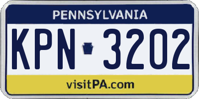 PA license plate KPN3202