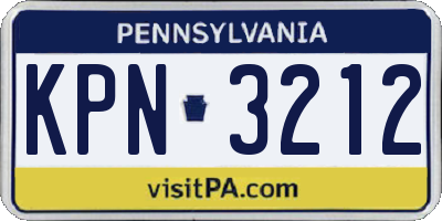 PA license plate KPN3212