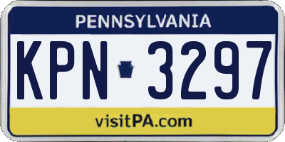 PA license plate KPN3297