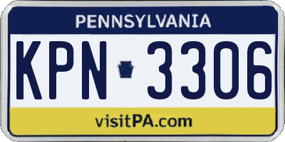 PA license plate KPN3306