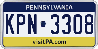 PA license plate KPN3308