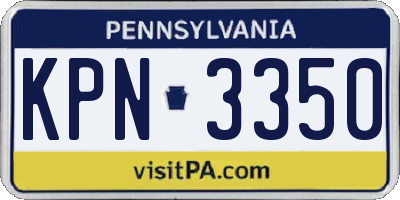 PA license plate KPN3350