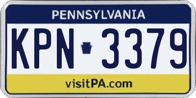 PA license plate KPN3379