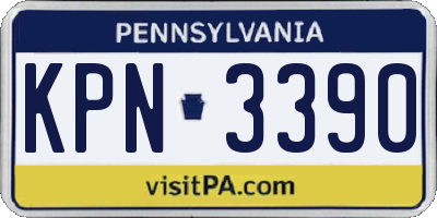 PA license plate KPN3390