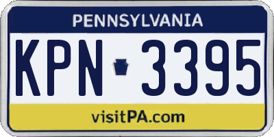 PA license plate KPN3395