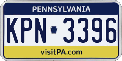 PA license plate KPN3396