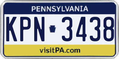 PA license plate KPN3438