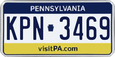 PA license plate KPN3469
