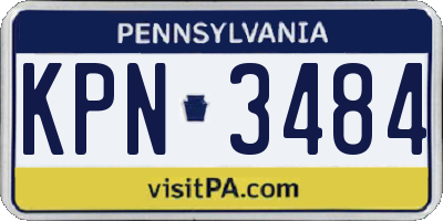 PA license plate KPN3484