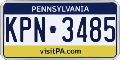 PA license plate KPN3485