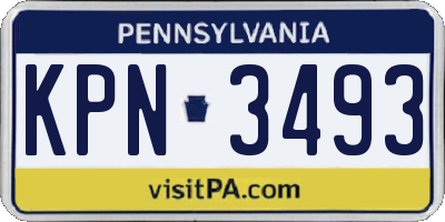 PA license plate KPN3493