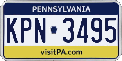 PA license plate KPN3495