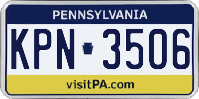 PA license plate KPN3506