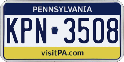 PA license plate KPN3508