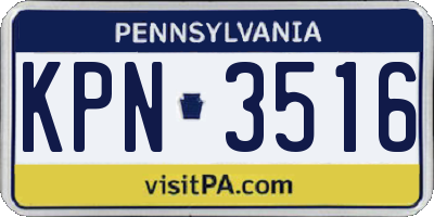 PA license plate KPN3516