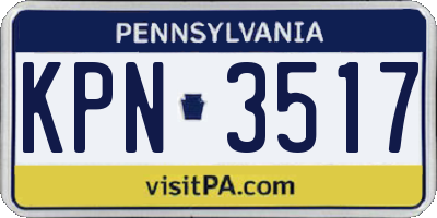 PA license plate KPN3517