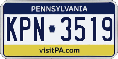 PA license plate KPN3519