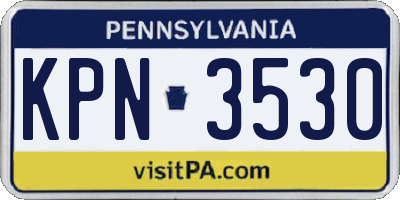 PA license plate KPN3530