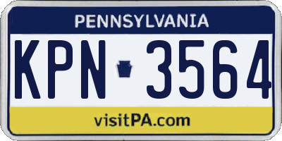 PA license plate KPN3564
