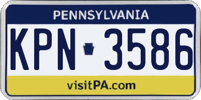 PA license plate KPN3586