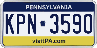 PA license plate KPN3590