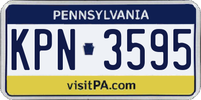 PA license plate KPN3595