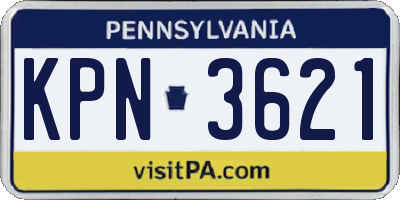 PA license plate KPN3621