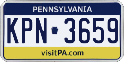 PA license plate KPN3659