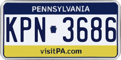 PA license plate KPN3686