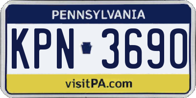 PA license plate KPN3690
