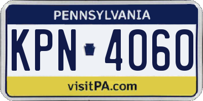 PA license plate KPN4060