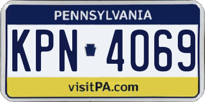 PA license plate KPN4069