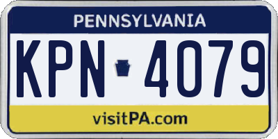 PA license plate KPN4079