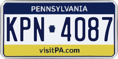 PA license plate KPN4087