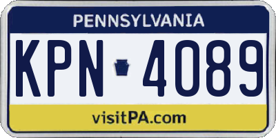 PA license plate KPN4089