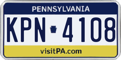 PA license plate KPN4108