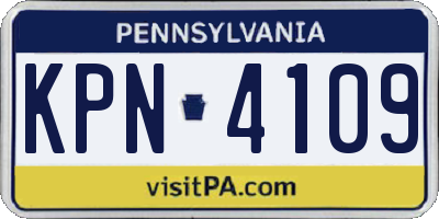 PA license plate KPN4109