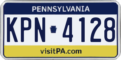 PA license plate KPN4128